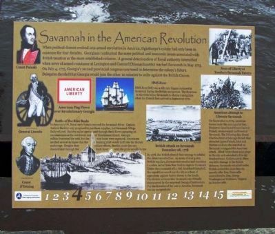 Savannah in the American Revolution Marker image. Click for full size.
