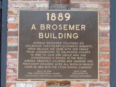 A. Brosemer Building Marker. Click for full size. A. Brosemer Building Marker image. Click for full size.