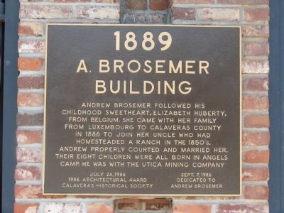 A. Brosemer Building Marker image. Click for full size.