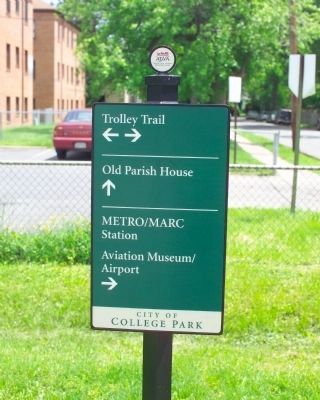 Trolley Trail Sign. Click for full size. Trolley Trail Sign image. Click for full size.
