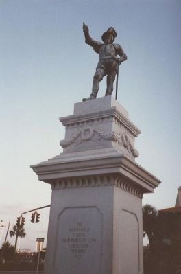 Juan Ponce de Leon Statue and Marker. Click for full size. Juan Ponce de Leon Statue and Marker image. Click for full size.