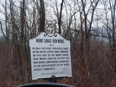 Mount Savage Iron Works Marker image. Click for full size.