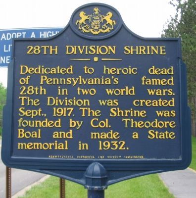 28th Division Shrine Marker image. Click for full size.