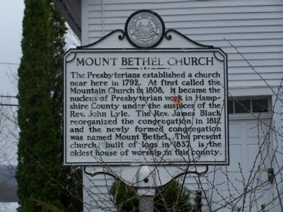Mount Bethel Church Marker. Click for full size. Mount Bethel Church Marker image. Click for full size.