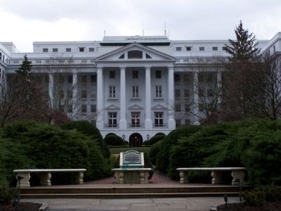 The Old White Marker with The Greenbrier behind. image. Click for full size.