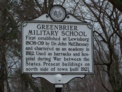 Greenbrier Military School Marker image. Click for full size.