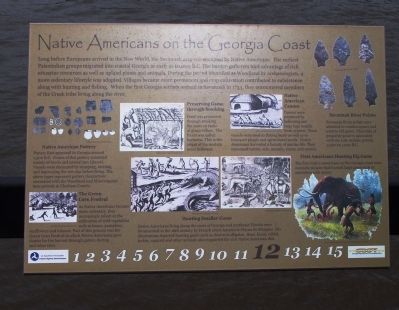 Native Americans on the Georgia Coast Marker image. Click for full size.