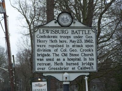 Lewisburg Battle Marker image. Click for full size.