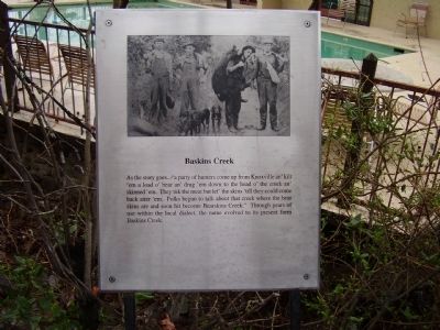 Baskins Creek Marker image. Click for full size.