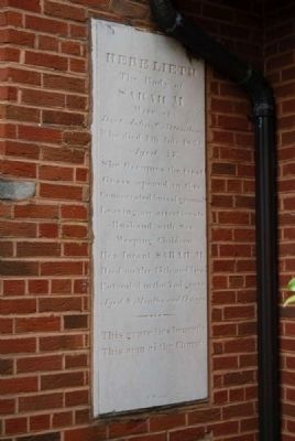 Here Lieth the Body of Sarah M. Crittenden Marker. Click for full size. Here Lieth the Body of Sarah M. Crittenden Marker image. Click for full size.