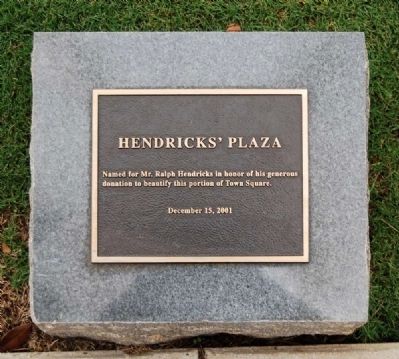 Hendricks' Plaza Marker image. Click for full size.