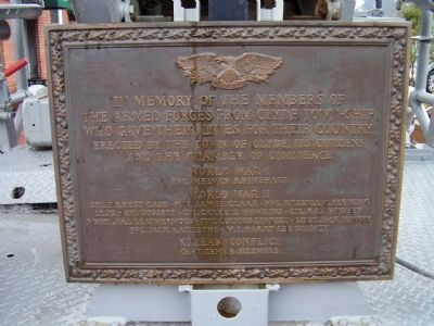 The Armed Forces from Clyde Town-ship Marker image. Click for full size.