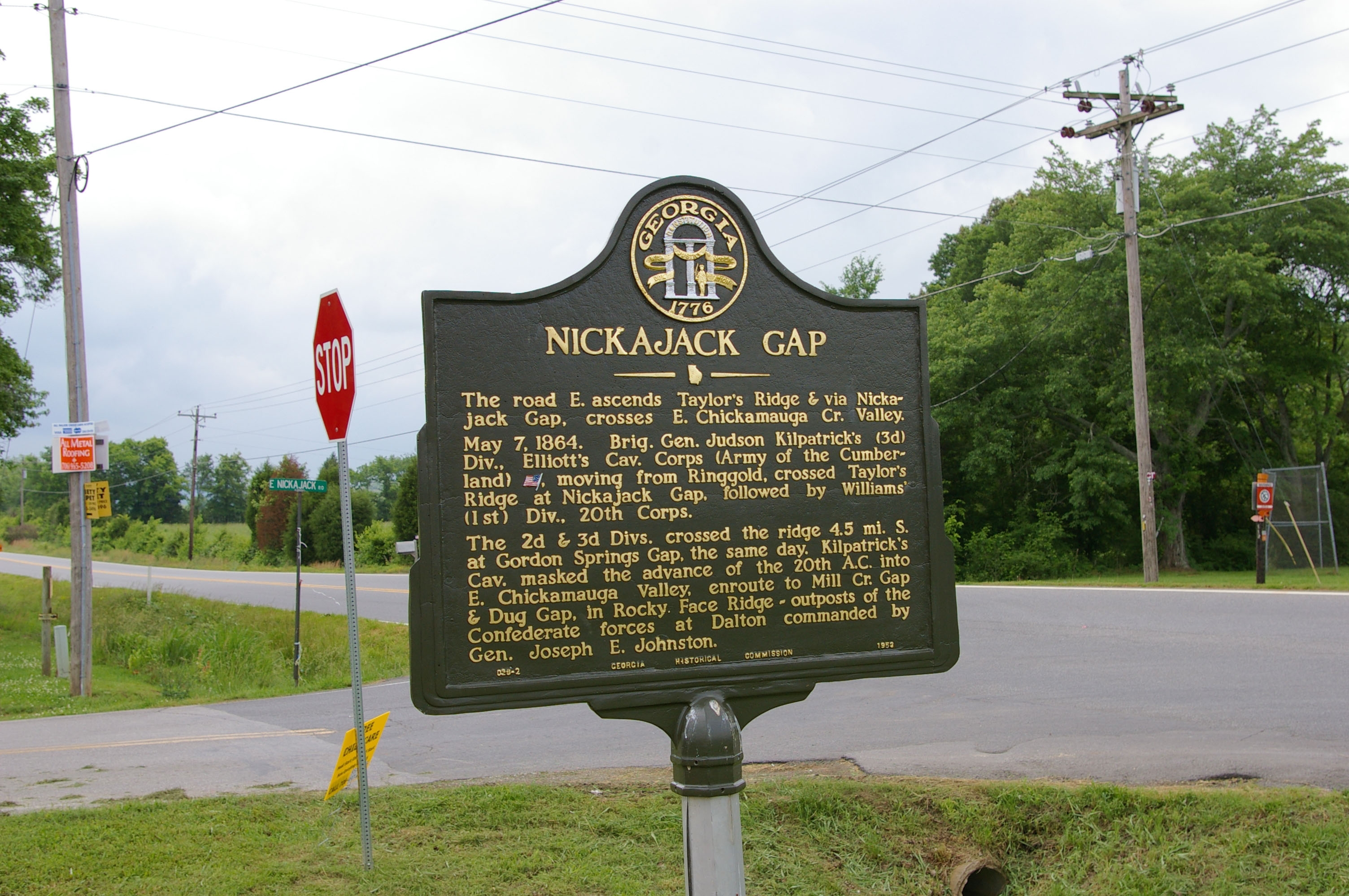 Nickajack Gap Marker