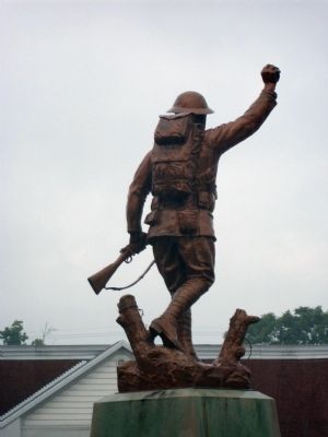 The "Spirit of the Doughboy" bids farewell - - - image. Click for full size.