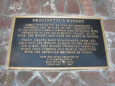 Frasinettis Winery Marker image. Click for full size.