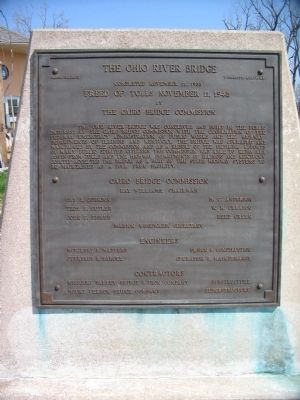 The Ohio River Bridge Marker image. Click for full size.