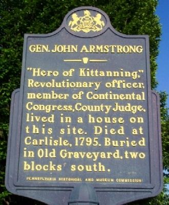 Gen. John Armstrong Marker image. Click for full size.