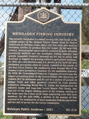 Menhaden Fishing Industry Marker image. Click for full size.