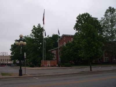 South / West Corner - - Morgan County Indiana Courthouse. Click for full size. South / West Corner - - Morgan County Indiana Courthouse image. Click for full size.