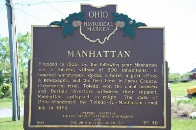Manhattan side of the marker. Click for full size. Manhattan side of the marker image. Click for full size.