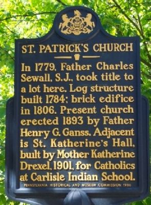 St. Patrick's Church Marker image. Click for full size.