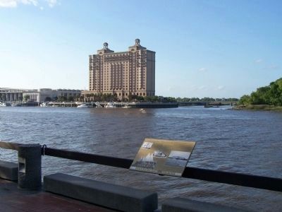 Crossing the Savannah Marker, as seen riverside image. Click for full size.