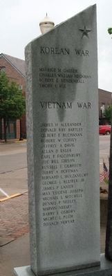 Back Left Panel - - Hendricks County War Memorial image. Click for full size.