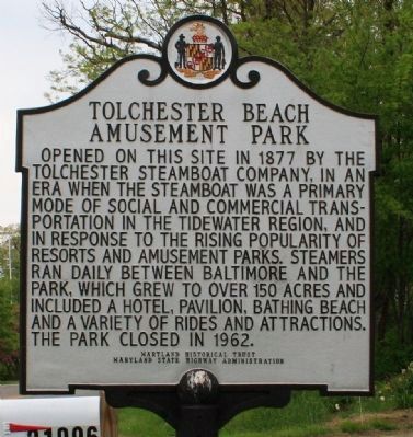 Tolchester Beach Amusement Park Marker image. Click for full size.