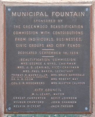 Municipal Fountain Marker. Click for full size. Municipal Fountain Marker image. Click for full size.