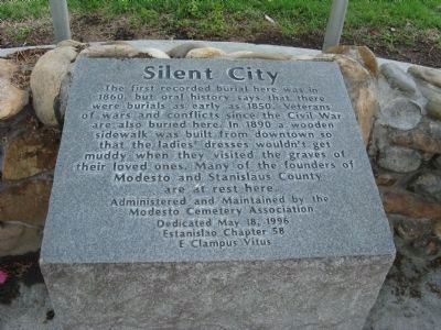 Silent City Marker. Click for full size. Silent City Marker image. Click for full size.