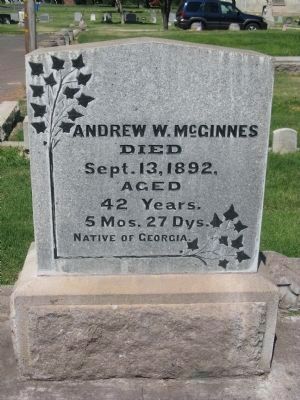 Andrew McGinnes Headstone image. Click for full size.