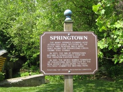 Springtown Marker. Click for full size. Springtown Marker image. Click for full size.