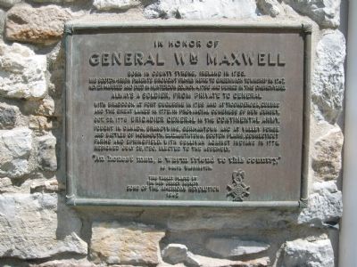 General William Maxwell Marker image. Click for full size.