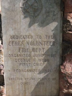 Ceres Volunteer Fire Department Marker image. Click for full size.