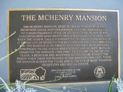 The McHenry Mansion Marker. Click for full size. The McHenry Mansion Marker image. Click for full size.