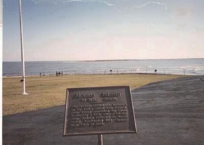 Morris Island Marker, Fort Sumter National Monument image. Click for full size.