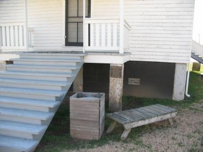 Higgerson School Marker on a Porch Support image. Click for full size.