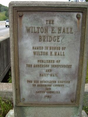 The Wilton E. Hall Bridge Marker image. Click for full size.