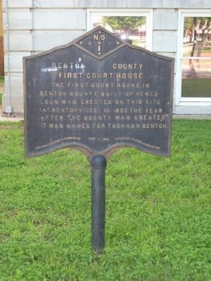 Benton County First Court House Marker image. Click for full size.
