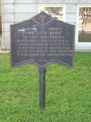 Benton County First Court House Marker. Click for full size. Benton County First Court House Marker image. Click for full size.