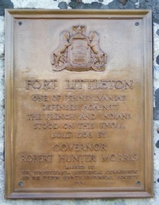 Fort Littleton Marker. Click for full size. Fort Littleton Marker image. Click for full size.
