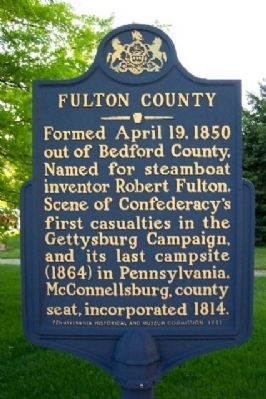 Fulton County Marker. Click for full size. Fulton County Marker image. Click for full size.