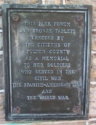 Fulton County Civil War, Spanish-American War, and World War I Memorial Marker image. Click for full size.