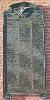 Fulton County World War Memorial Roll Call Tablet 1. Click for full size. Fulton County World War Memorial Roll Call Tablet 1 image. Click for full size.