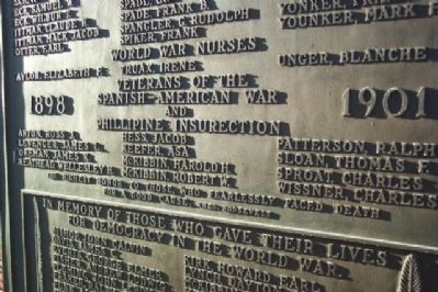 Fulton County Civil War, Spanish-American War, and World War I Memorial Marker Detail. Click for full size. Fulton County Civil War, Spanish-American War, and World War I Memorial Marker Detail image. Click for full size.