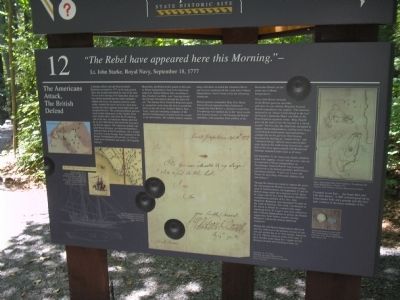 The Americans Attack, The British Defend Marker (Marker 2) image. Click for full size.