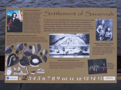 Settlement of Savannah Marker, riverside image. Click for full size.
