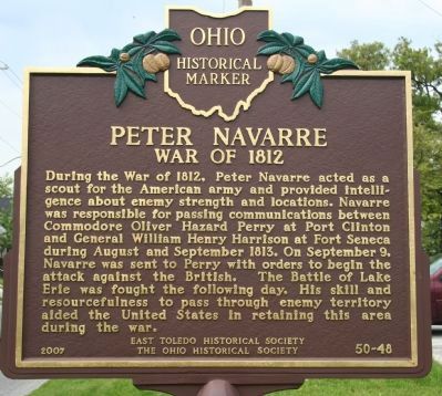Peter Navarre Marker. Click for full size. Peter Navarre Marker image. Click for full size.
