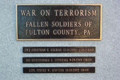 Fulton County War on Terrorism Memorial Roll of Honor image. Click for full size.