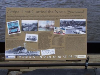 Ships That Carried the Name Savannah Marker image. Click for full size.